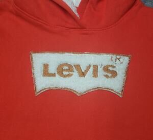 Levi’s Red Pullover Hoodie Sweatshirt Girls XL Athleisure Retro Streetwear